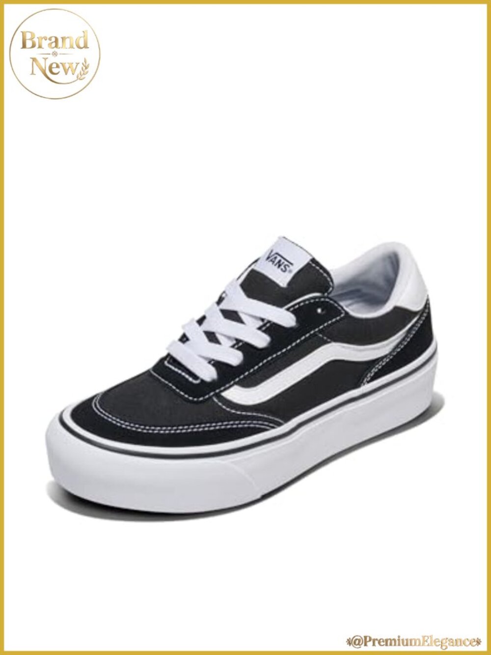 Vans Brooklyn Platform Sneakers Women's Low Top Suede Canvas Lace Up Fashion
